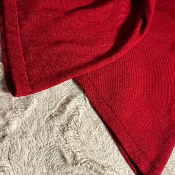 Perfect Holiday Dress! Long Sleeve Radiant Red Lightweight Sweater Dress - Picture 7 of 7